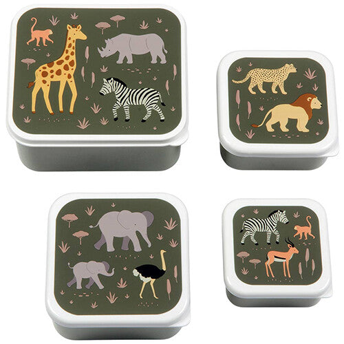 a little lovely company lunchbox set - savanna - 4st | SBSESA46 | 0