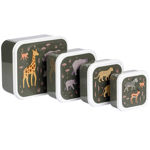 a little lovely company lunchbox set - savanna - 4st | SBSESA46 | 1