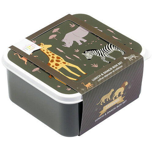 a little lovely company lunchbox set - savanna - 4st | SBSESA46 | 3