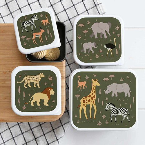 a little lovely company lunchbox set - savanna - 4st | SBSESA46 | 4