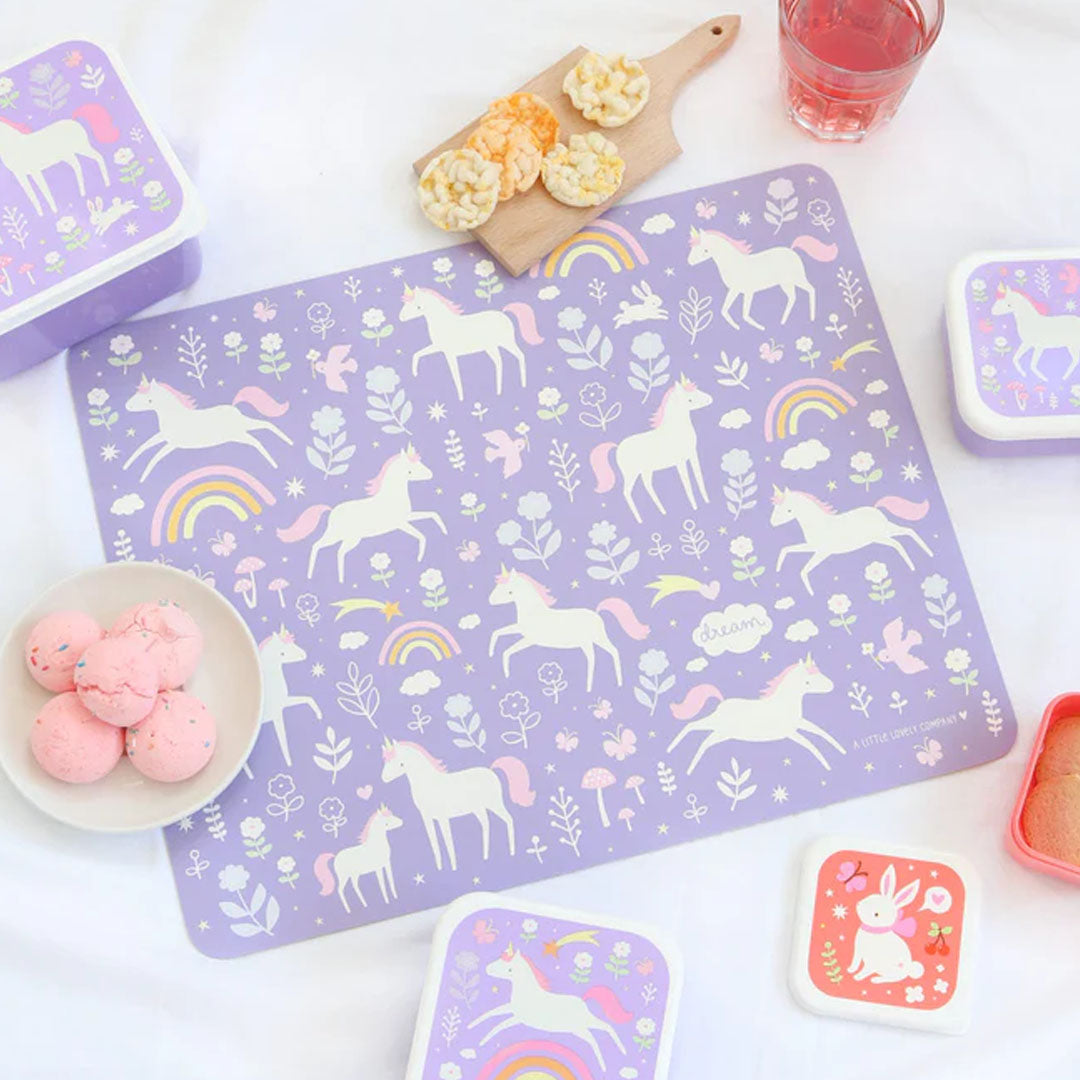 a little lovely company placemat unicorn dreams | PMUNPU10 | 1
