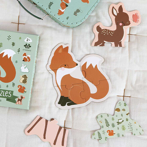 a little lovely company puzzels bosvriendjes - 5st | PGPUFF05 | 2