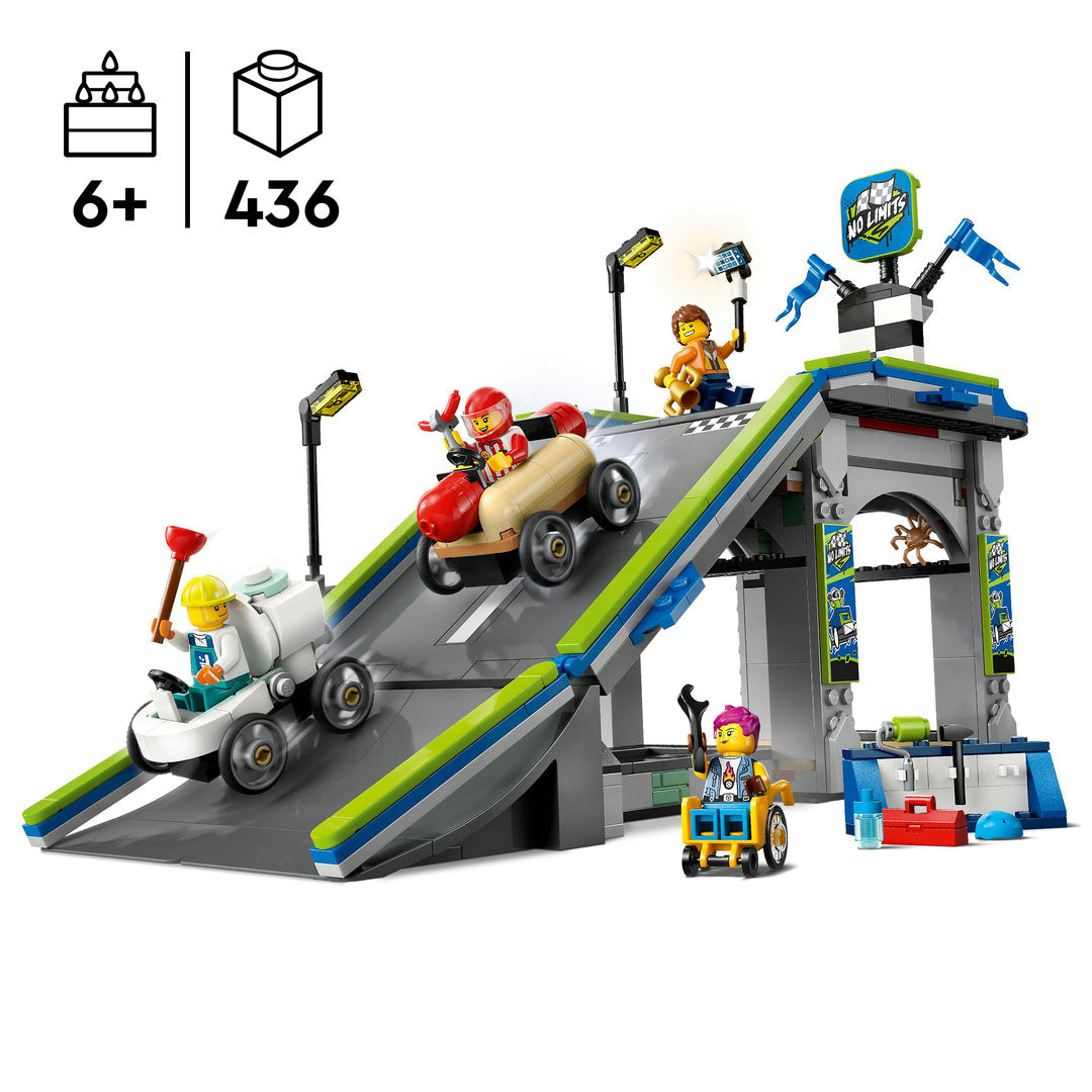 LEGO city snelle schans voor raceauto's zeepkistenset