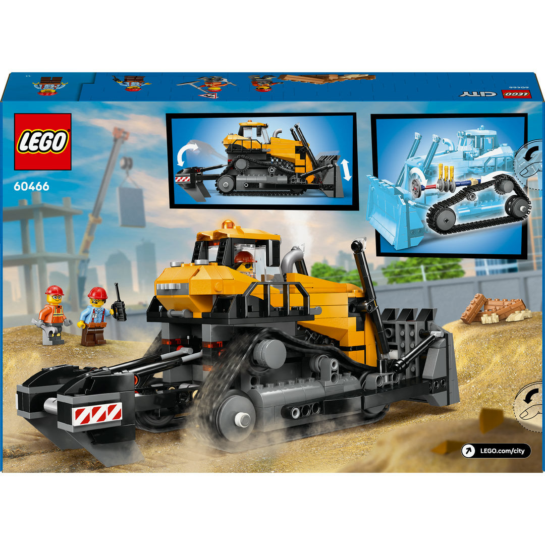 LEGO city gele bulldozer bouwplaatsvoertuig
