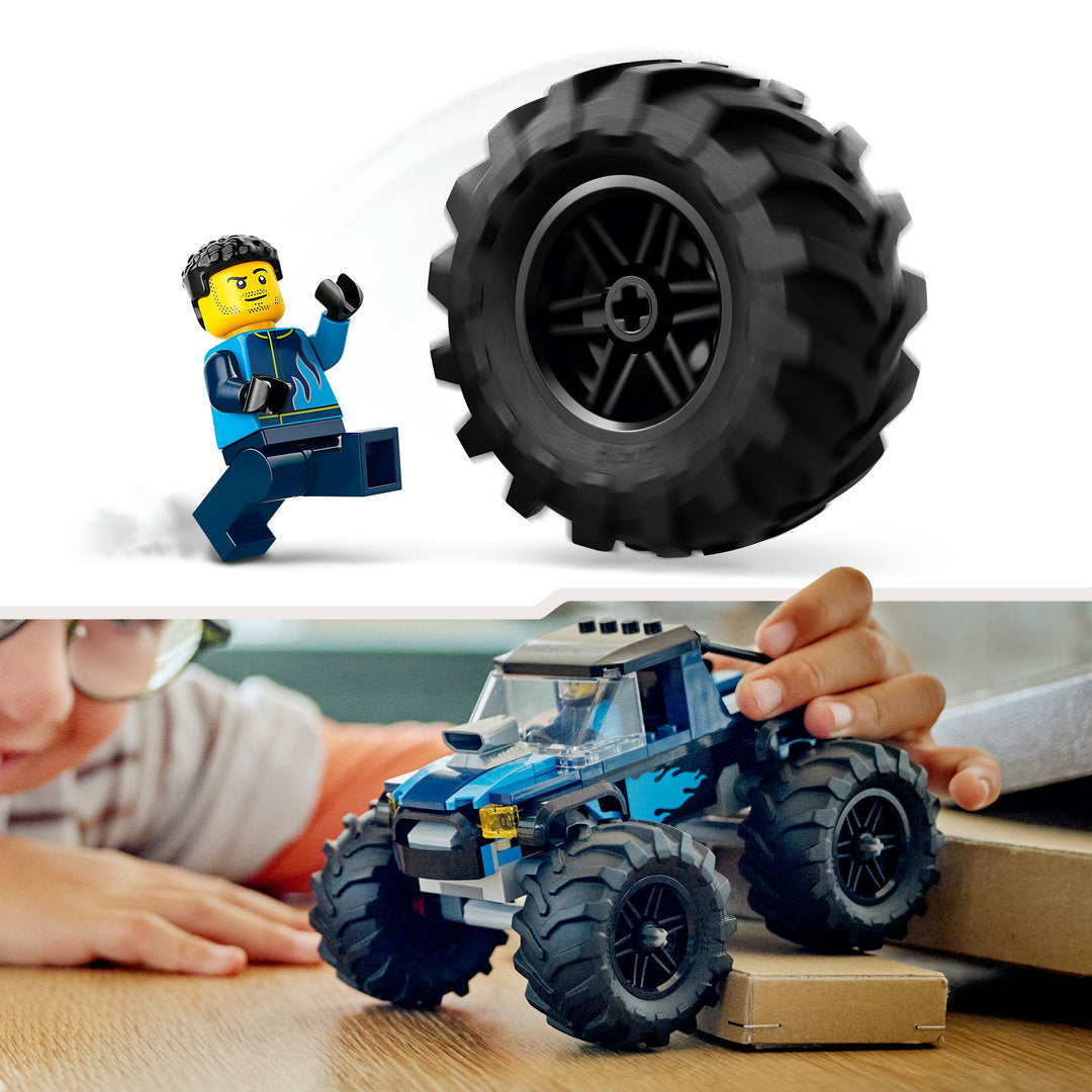LEGO city blauwe monstertruck terreinwagen