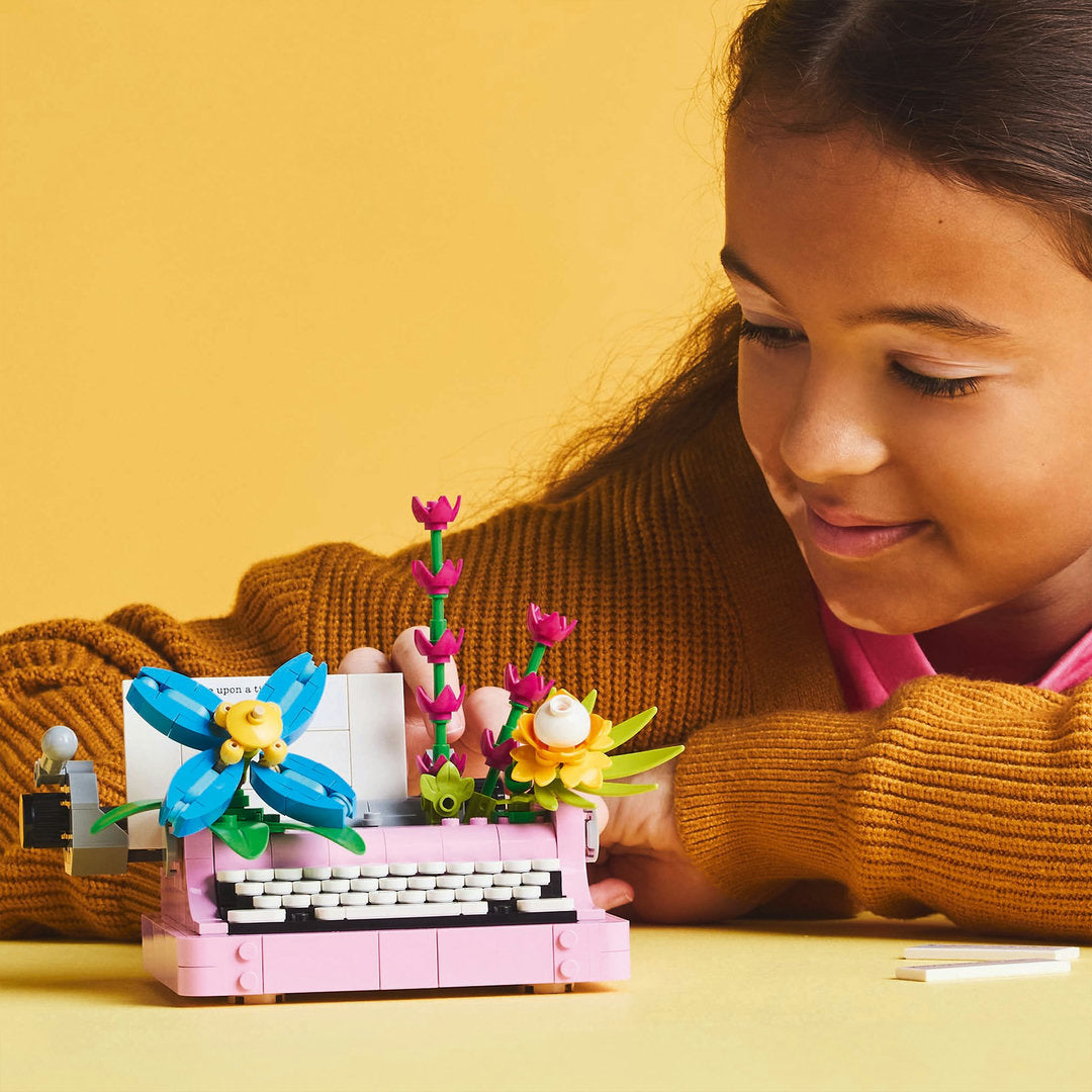 LEGO creator 3-in-1 typemachine met bloemen speelset