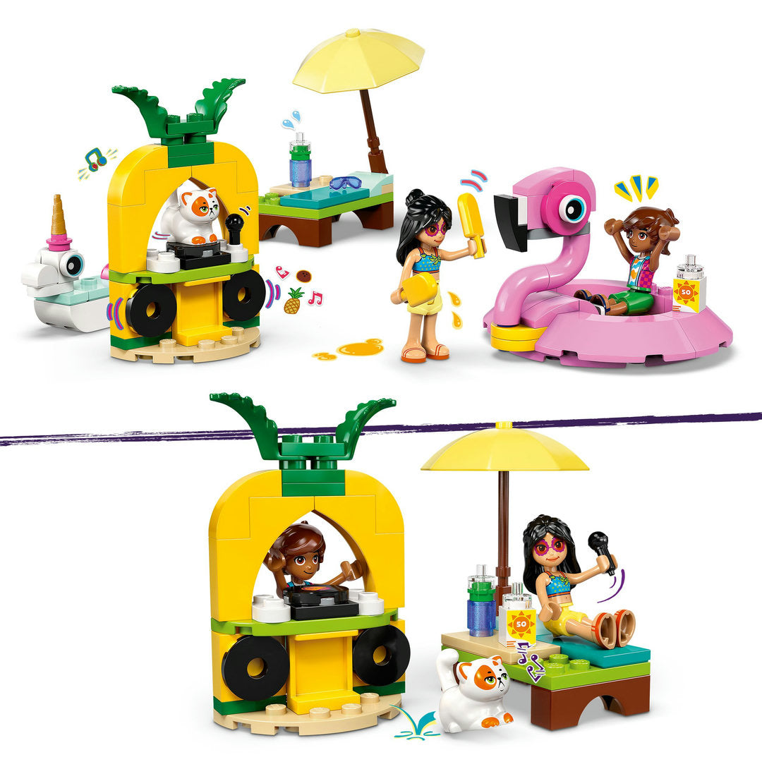 LEGO friends zwembadfeestje met flamingo en eenhoorn