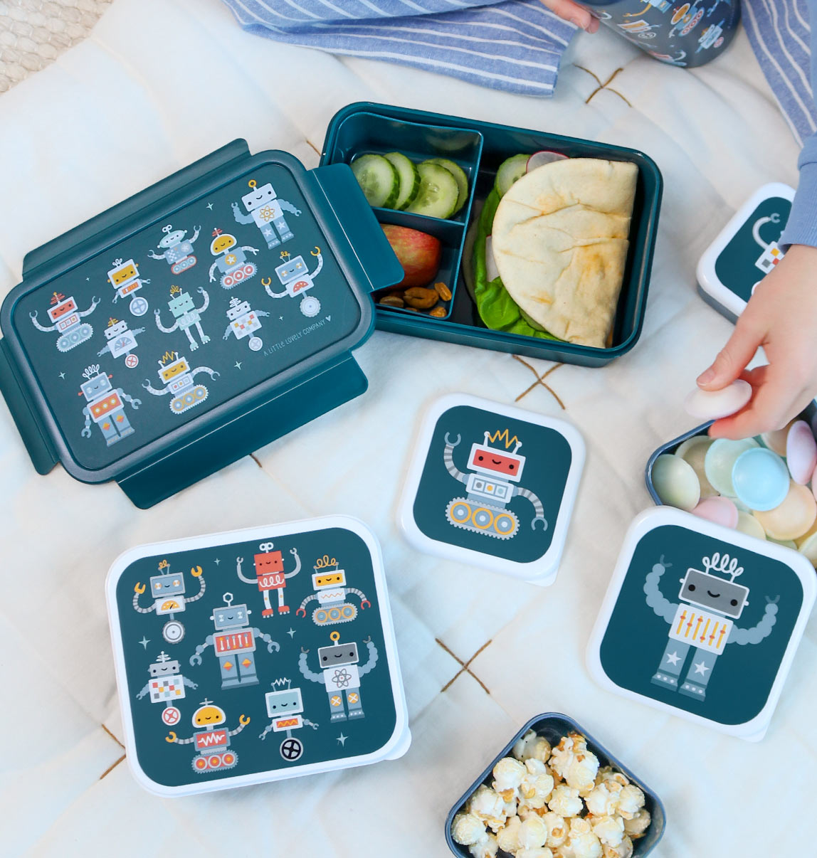 a little lovely company bento broodtrommel - robots | BBROBU82 | 6