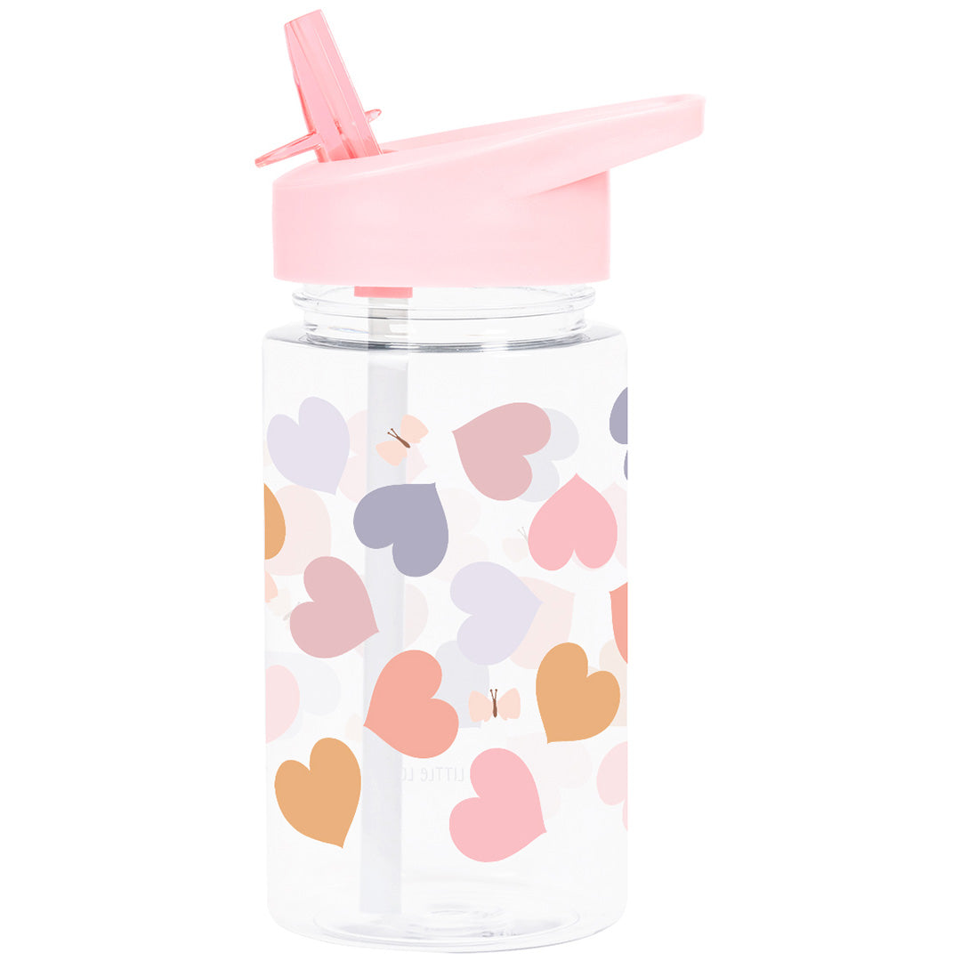 a little lovely company drinkfles met rietje - hartjes - 450 ml | DBHEMU93 | 1