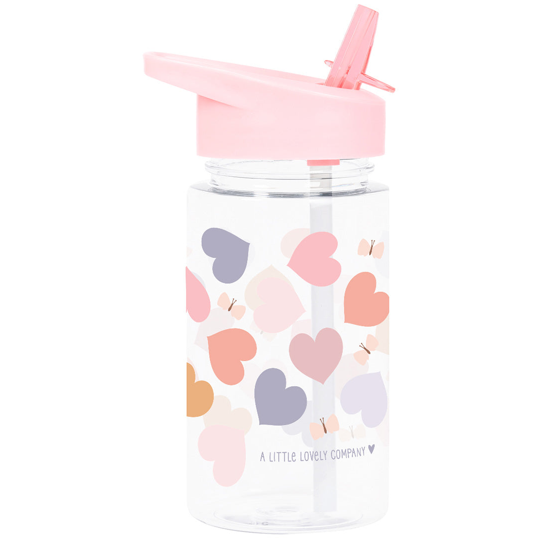 a little lovely company drinkfles met rietje - hartjes - 450 ml | DBHEMU93 | 4
