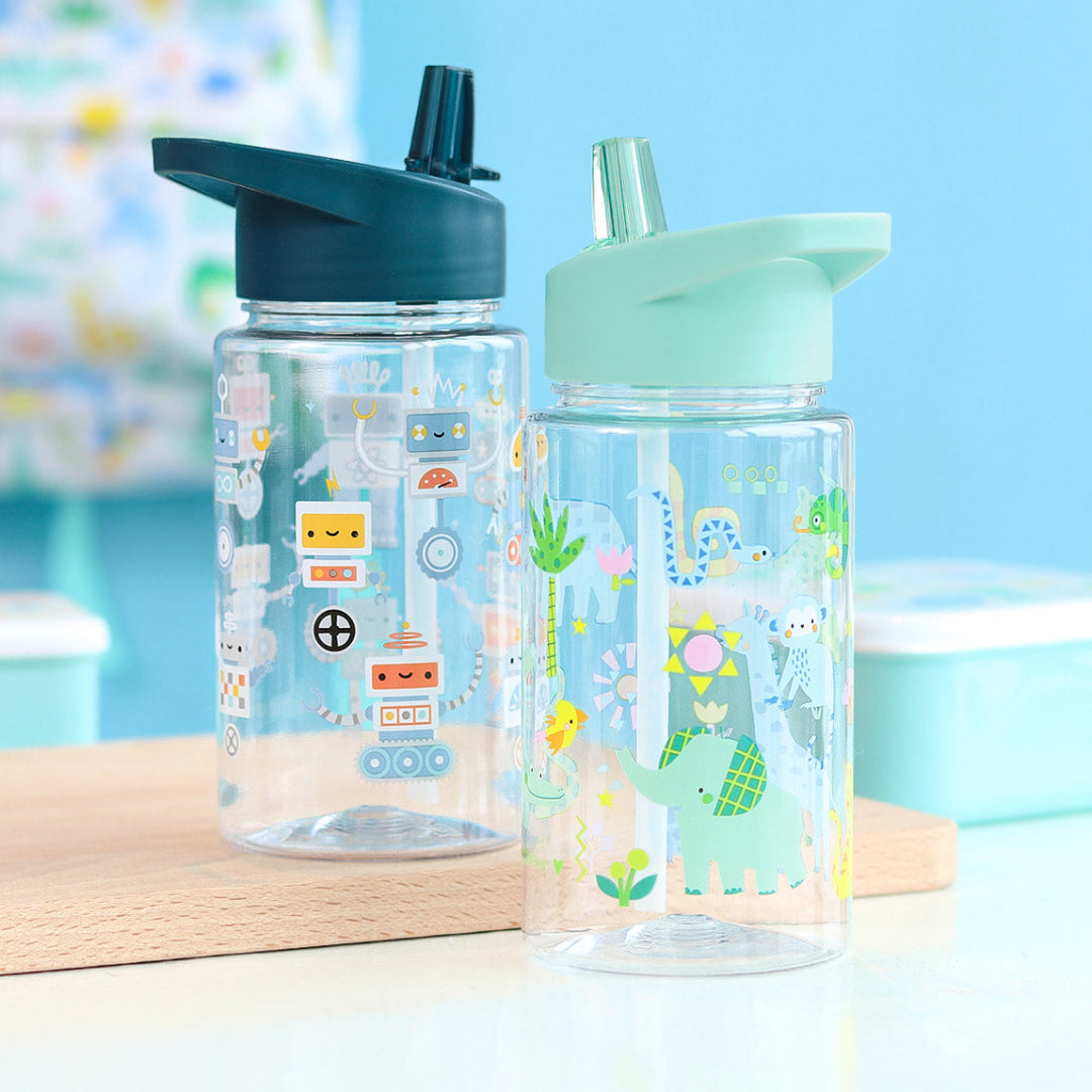 a little lovely company drinkfles met rietje - jungle - 450 ml | DBJUMI96 | 3