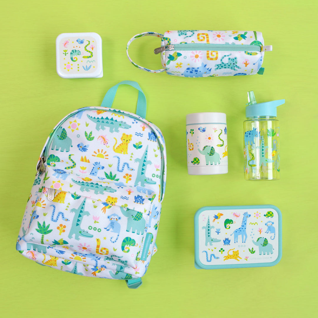 a little lovely company drinkfles met rietje - jungle - 450 ml | DBJUMI96 | 6