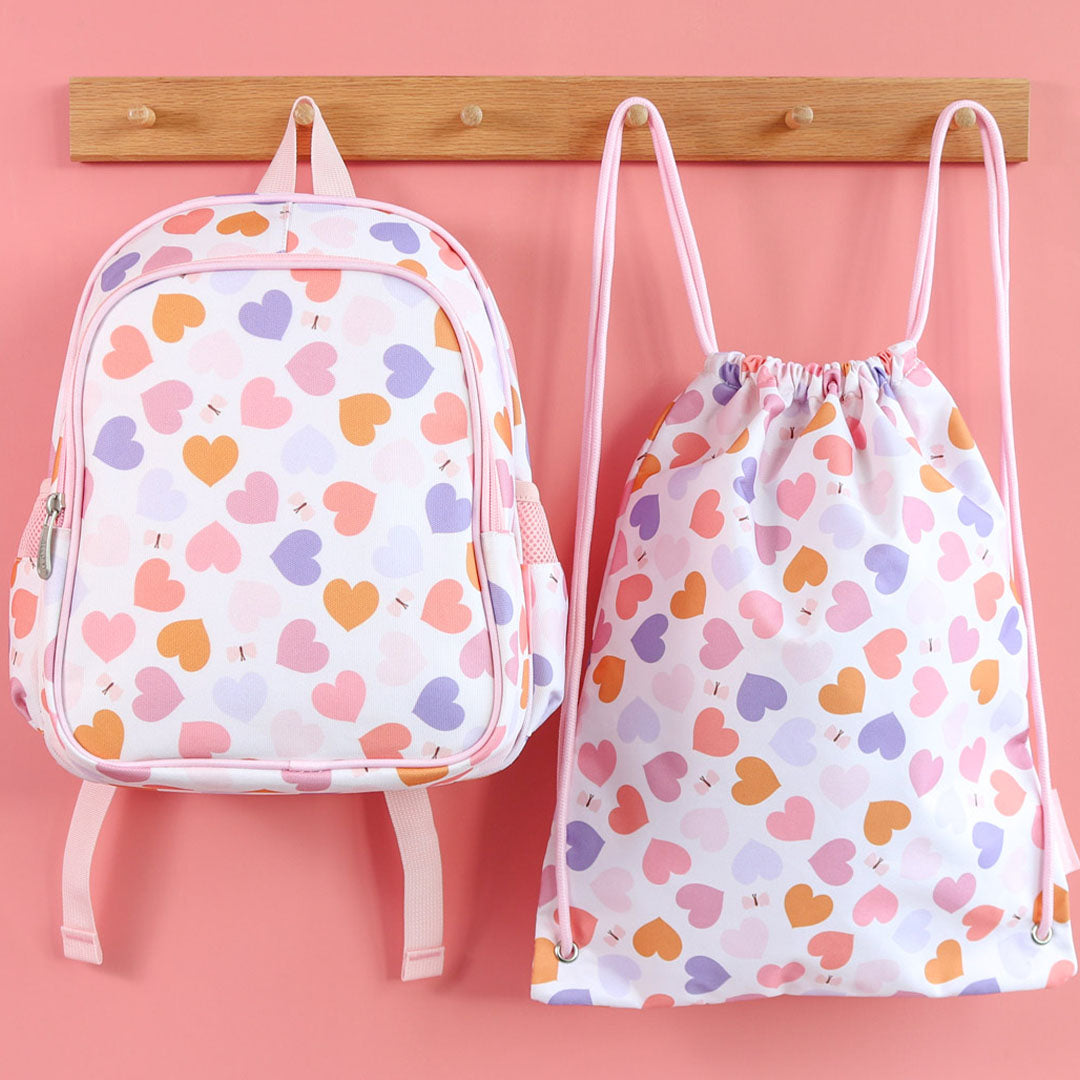 a little lovely company kinderrugzak hartjes - 32 cm | BPHEMU88 | 6