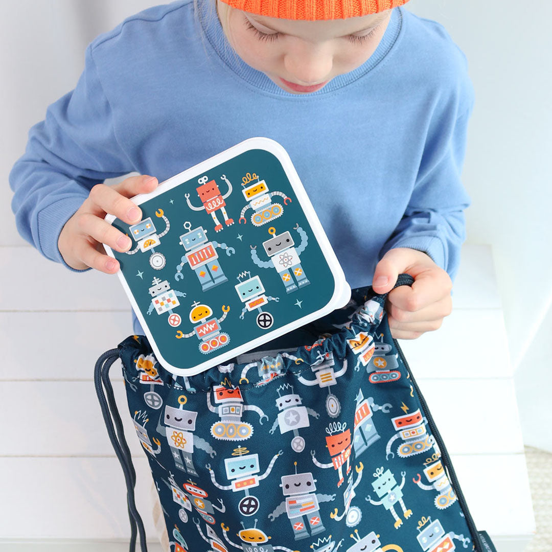 a little lovely company lunchbox set - robots - 4st | SBSERO86 | 2