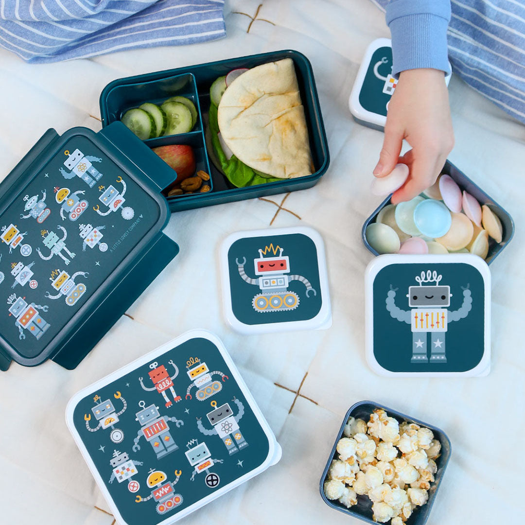 a little lovely company lunchbox set - robots - 4st | SBSERO86 | 3
