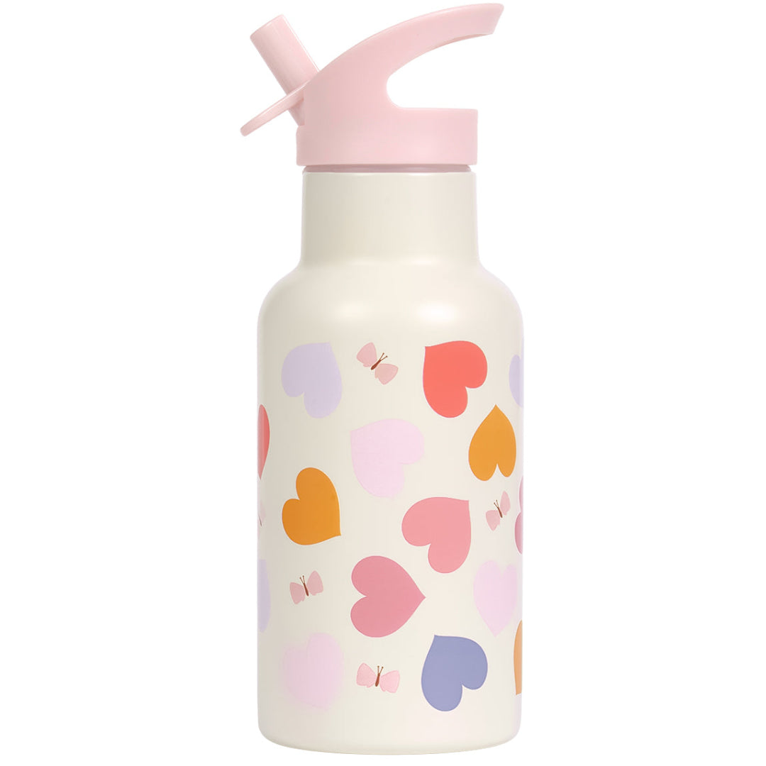 a little lovely company rvs drinkfles - hartjes - 350 ml | DBSSHE98 | 1