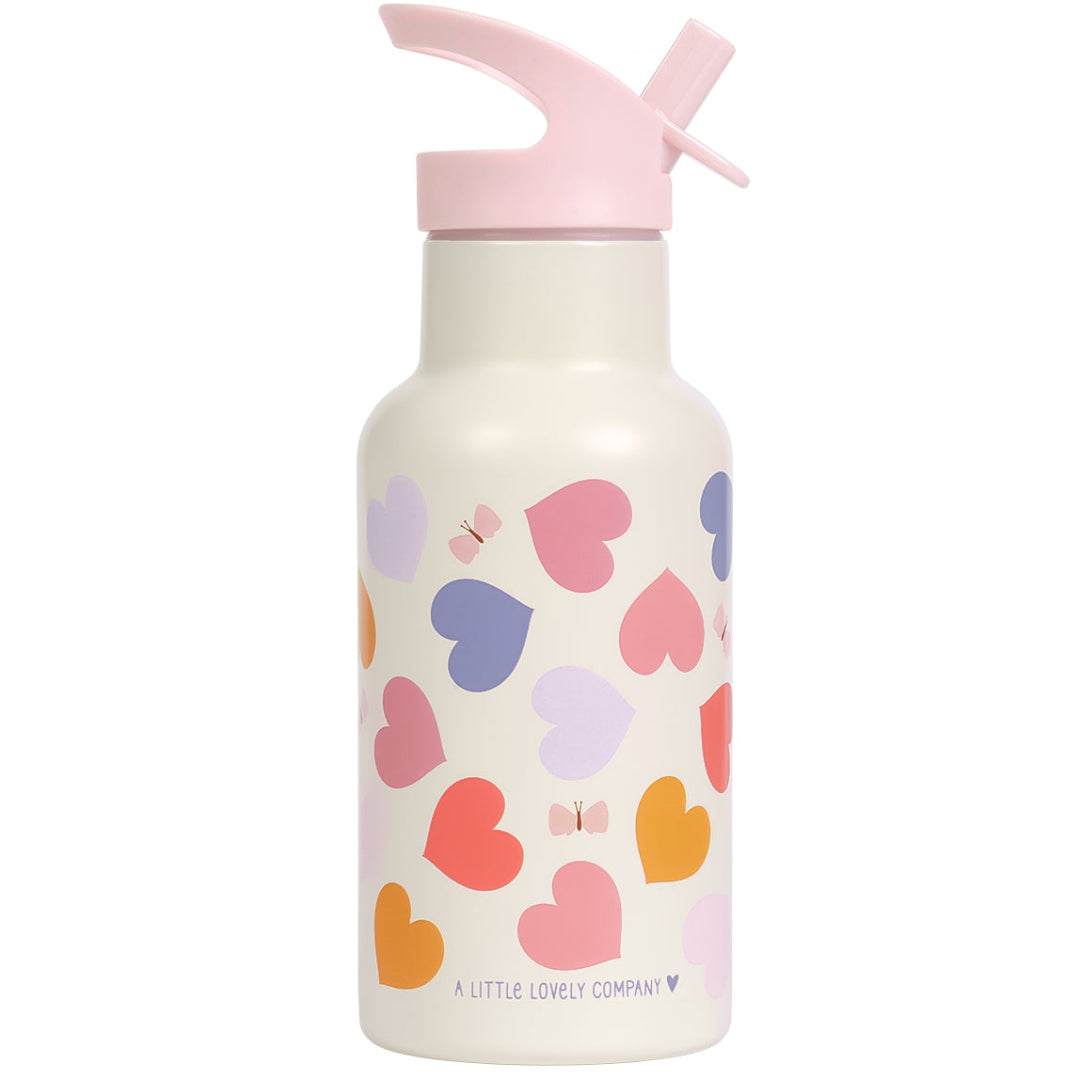 a little lovely company rvs drinkfles - hartjes - 350 ml | DBSSHE98 | 4