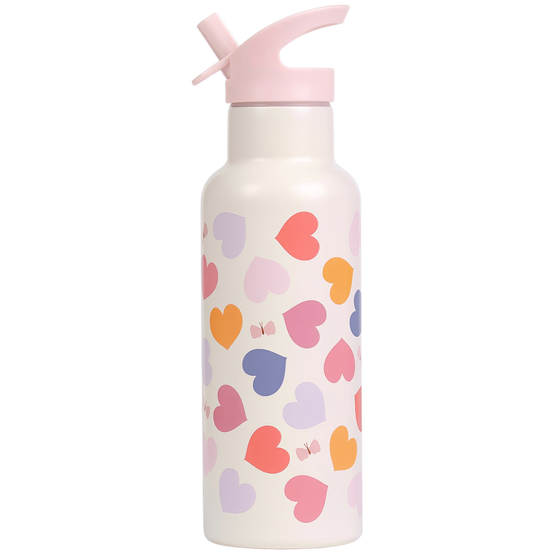 a little lovely company rvs drinkfles - hartjes - 500 ml | DBSXHE102 | 1
