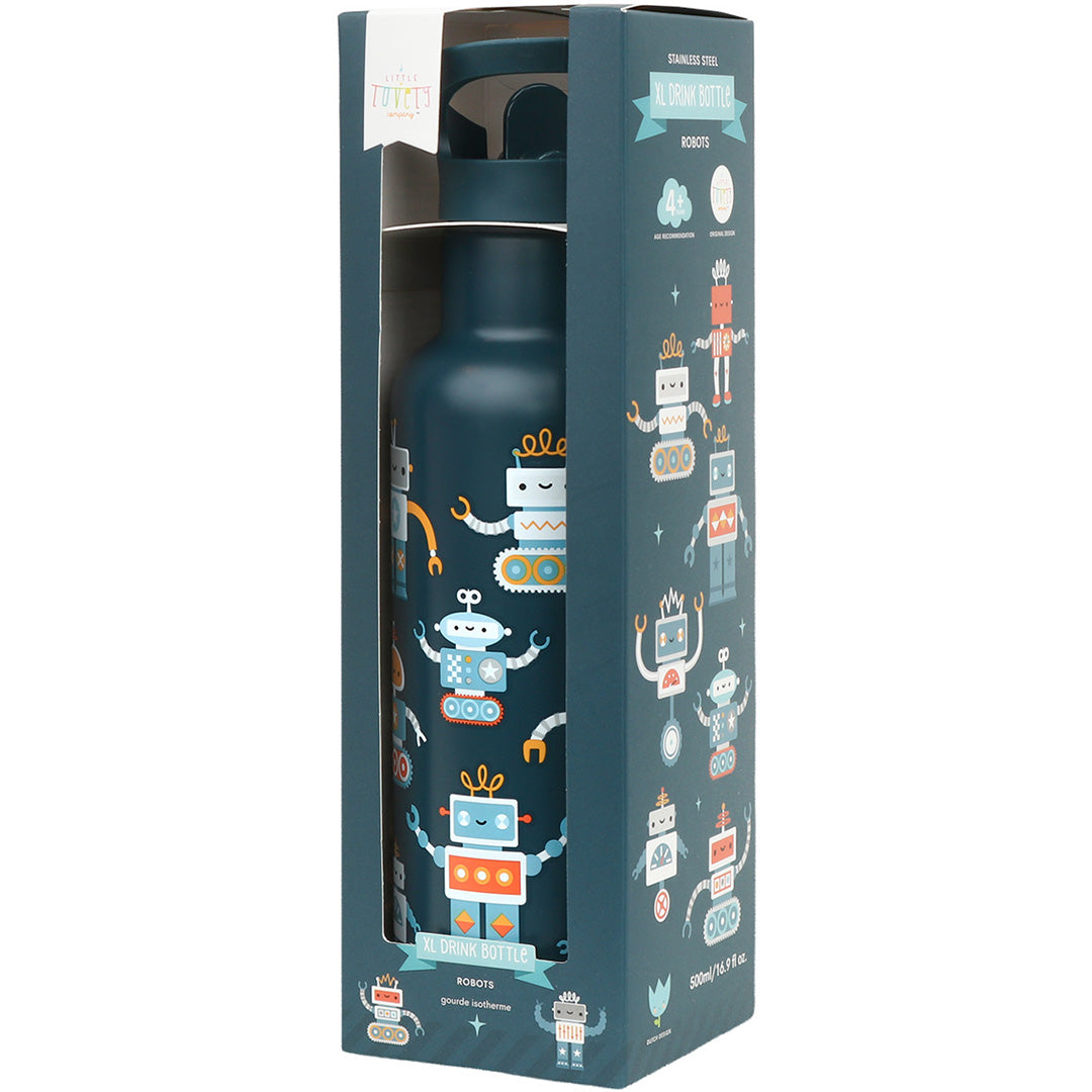 a little lovely company rvs drinkfles - robots - 500 ml | DBSXRO104 |5