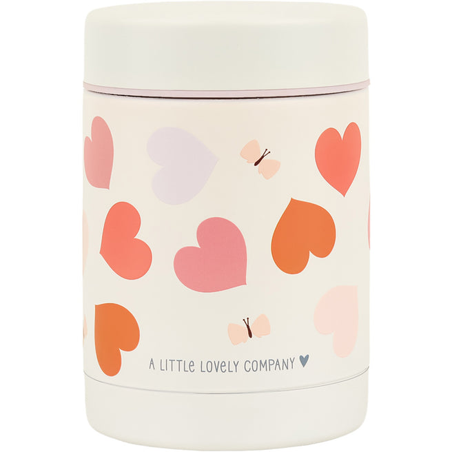 a little lovely company rvs voedselpot thermos - hartjes | SSFJHE05 | 1