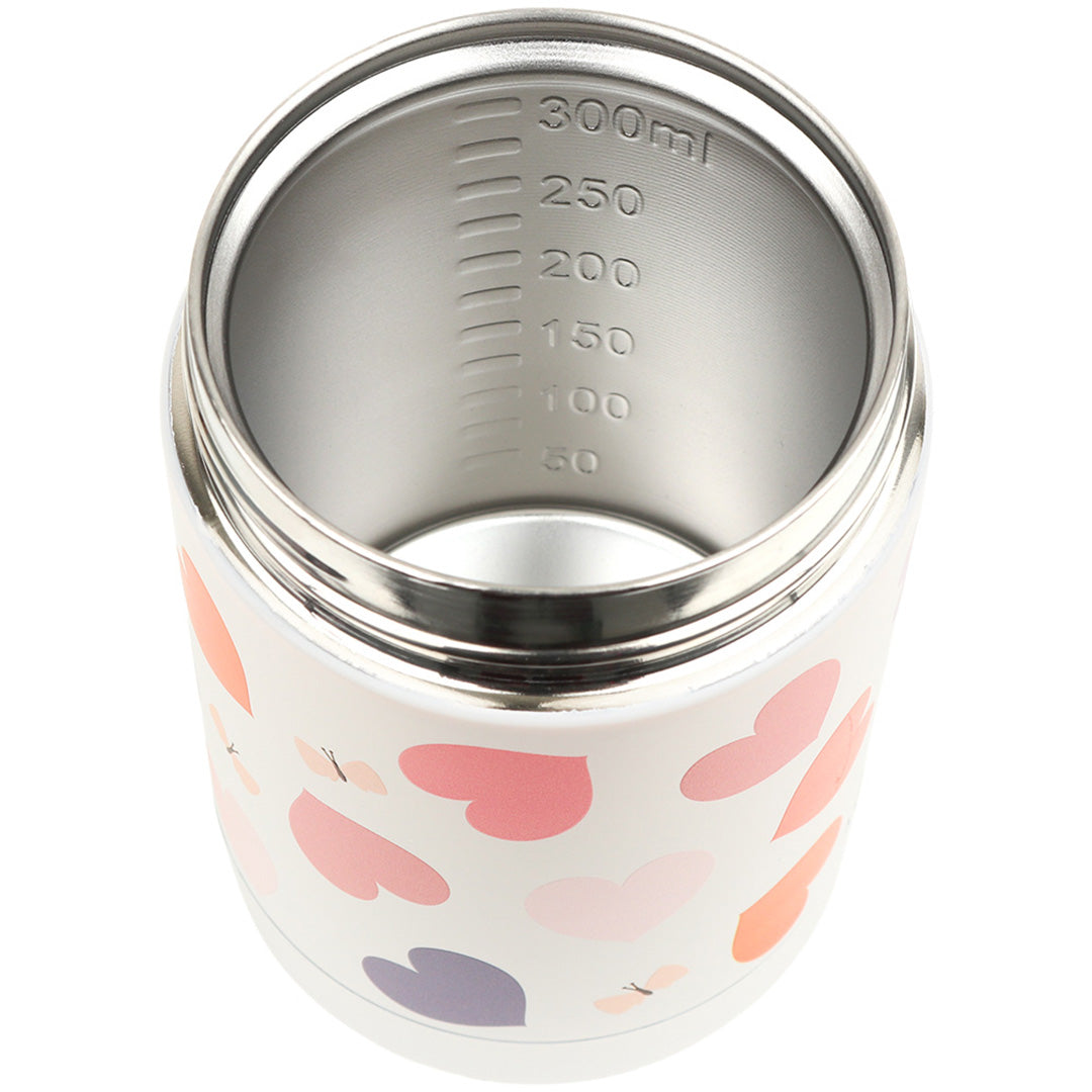 a little lovely company rvs voedselpot thermos - hartjes | SSFJHE05 | 4