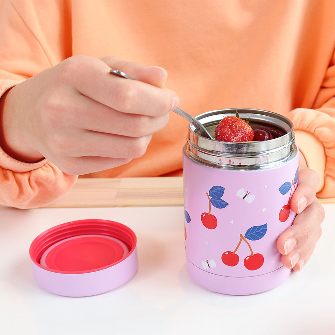a little lovely company rvs voedselpot thermos - kersen | SSFJCH01 | 2