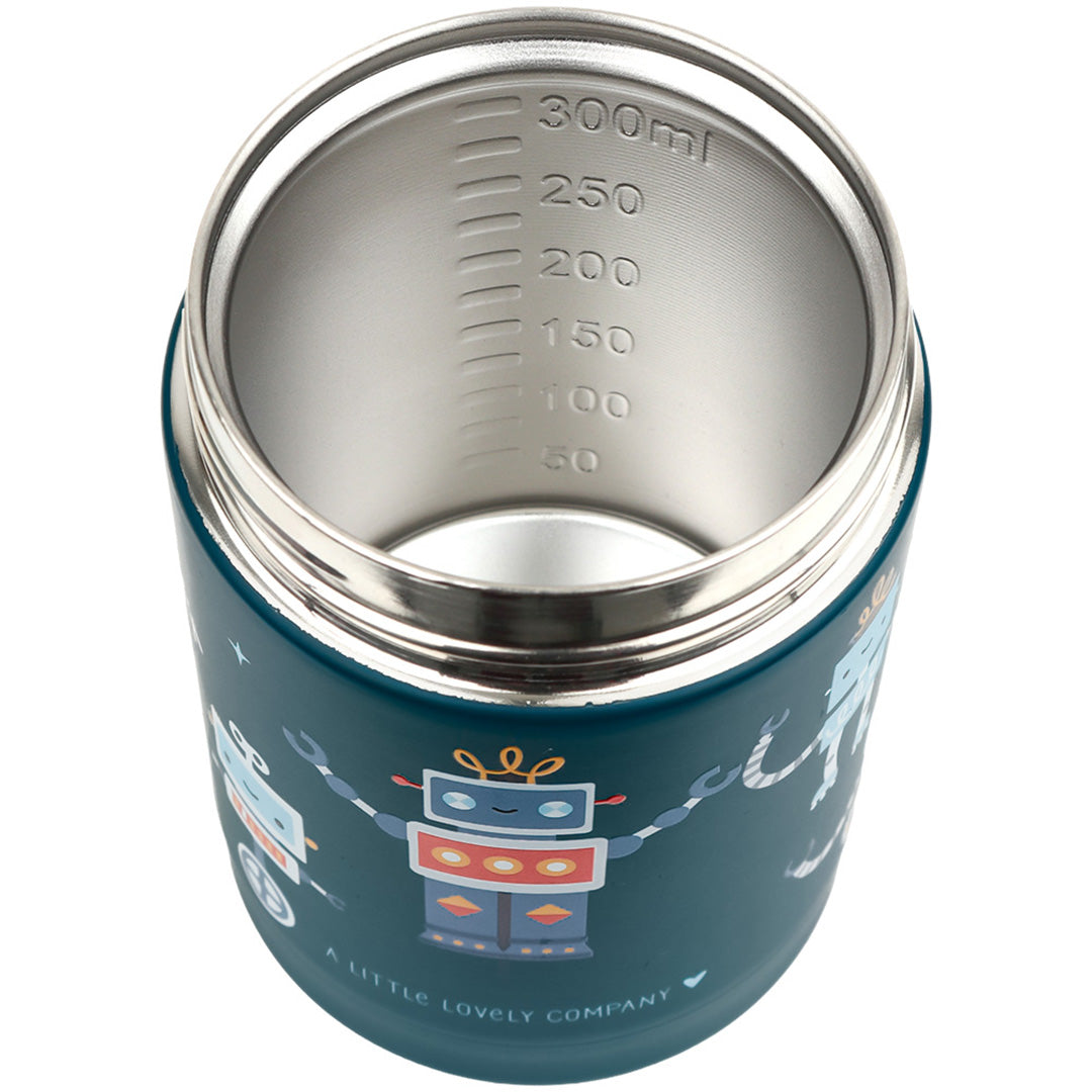a little lovely company rvs voedselpot thermos - robots | SSFJRO07 | 4