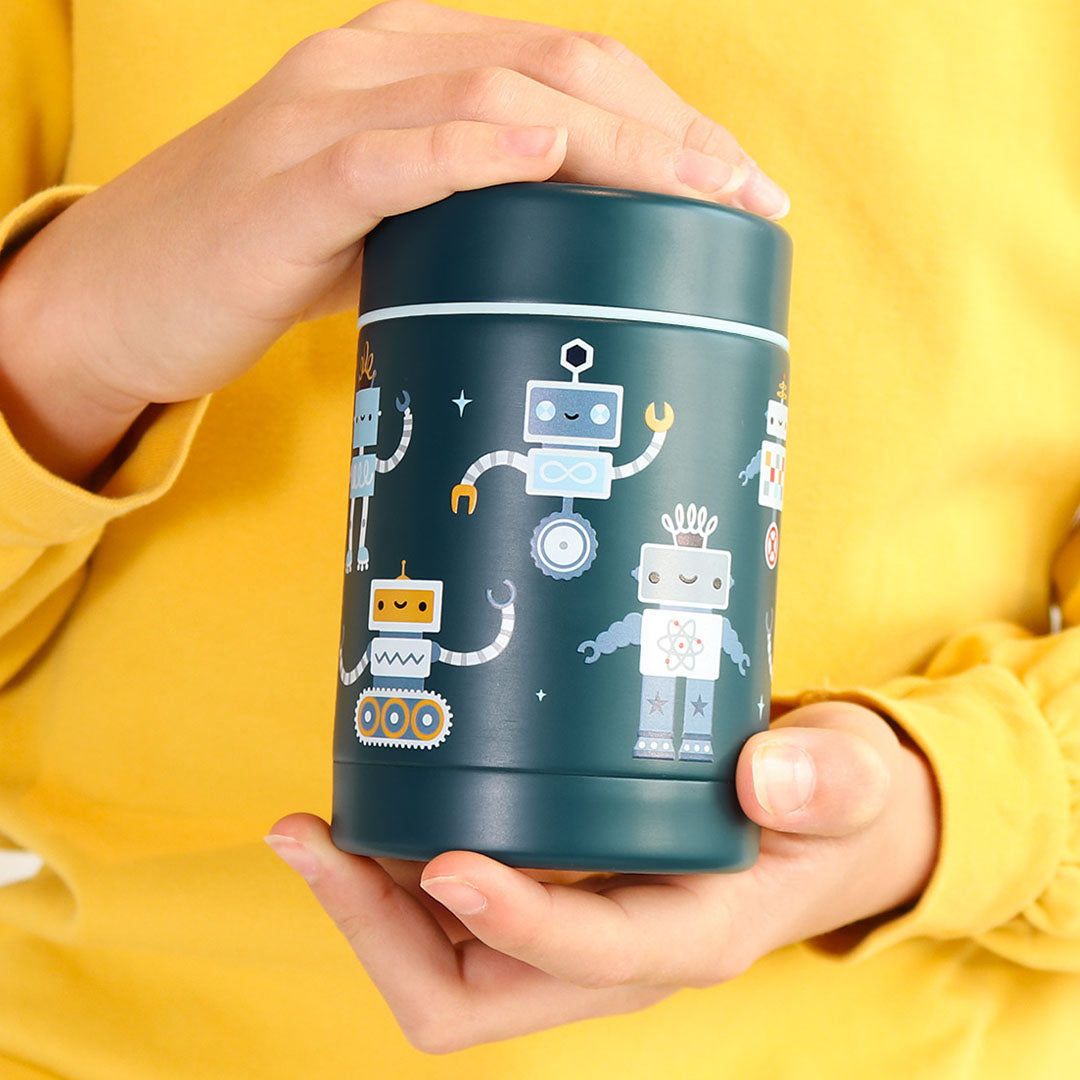 a little lovely company rvs voedselpot thermos - robots | SSFJRO07 | 6