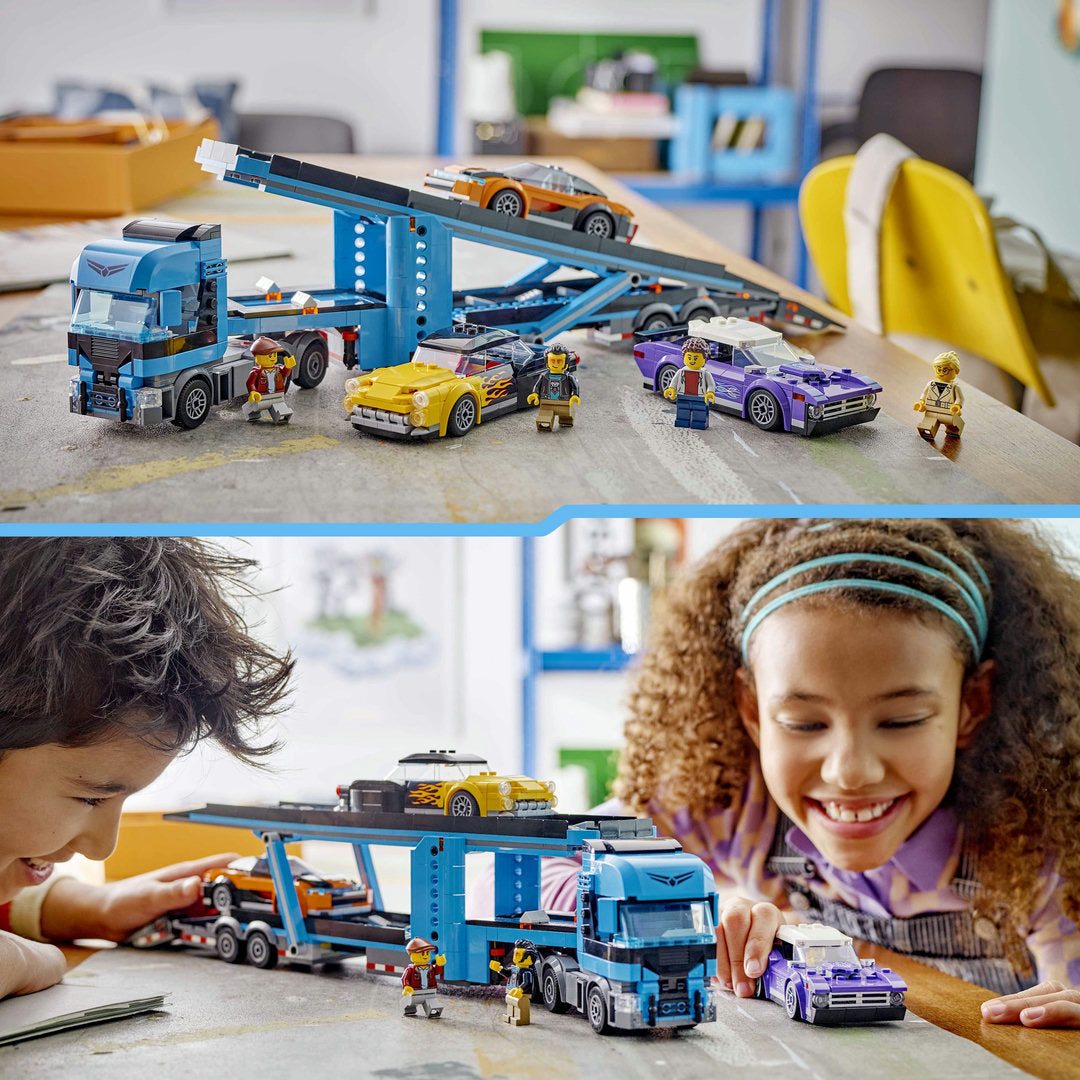 LEGO city transportvoertuig met sportauto's