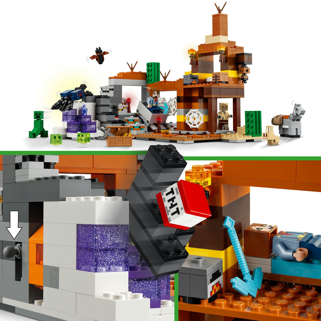 LEGO minecraft de woestenijmijnschacht