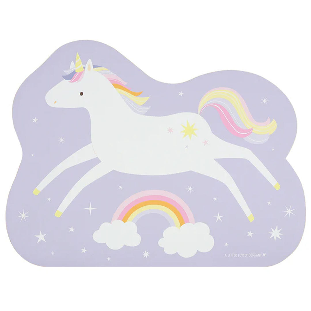 a little lovely company placemat jumping unicorn | ALLCPMJUPU14 | 1
