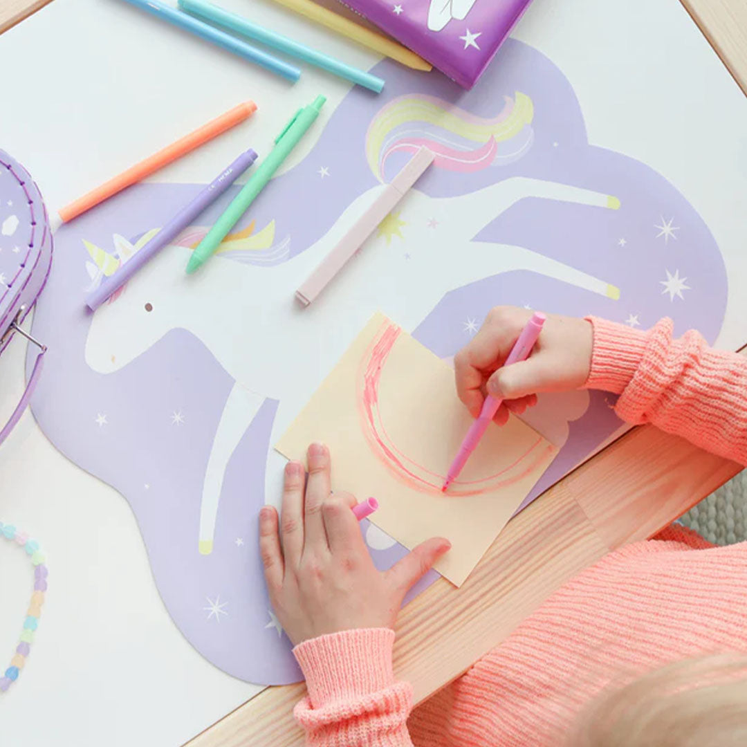 a little lovely company placemat jumping unicorn | ALLCPMJUPU14 | 4