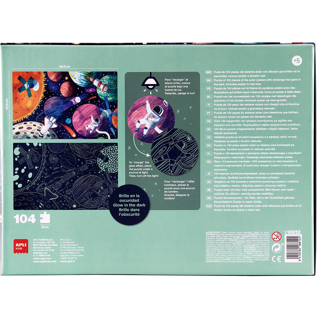 apli kids puzzel ruimte glow in the dark - 104st  | 32018812 | 1