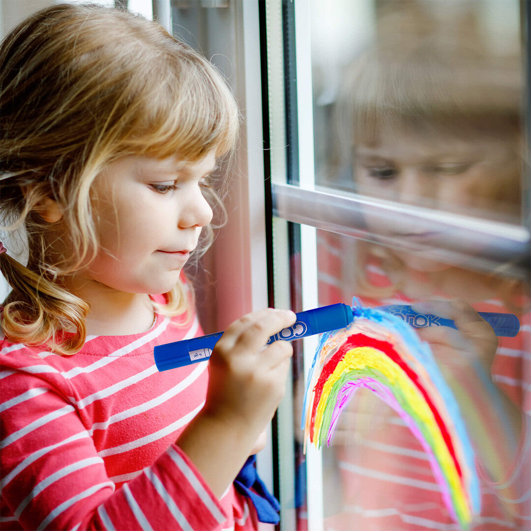 apli kids verfstiften voor op glas - 6st | 32019363 | 2