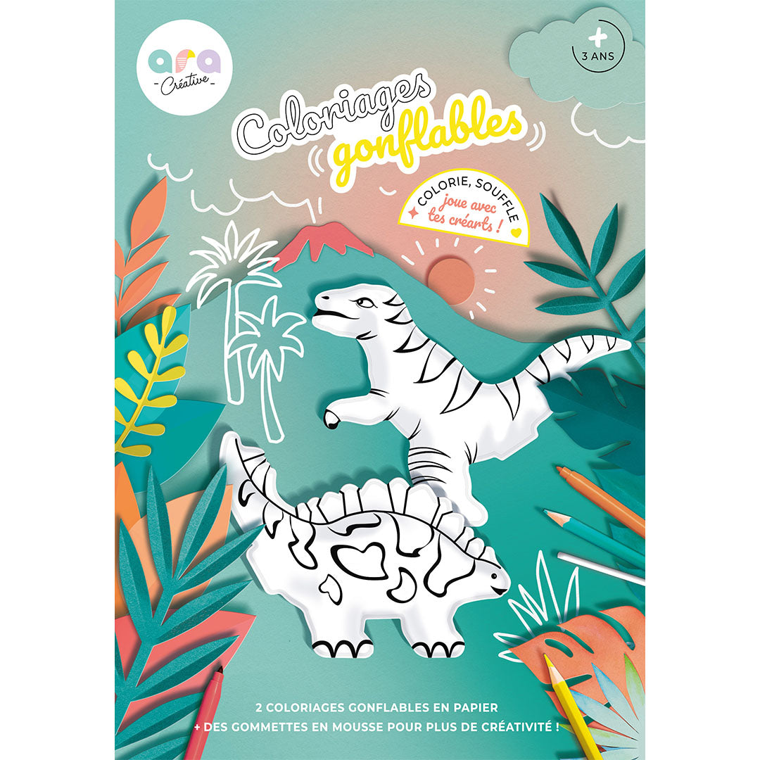ara créative opblaasbare kleurplaat dinosaurussen | D5208 | 0