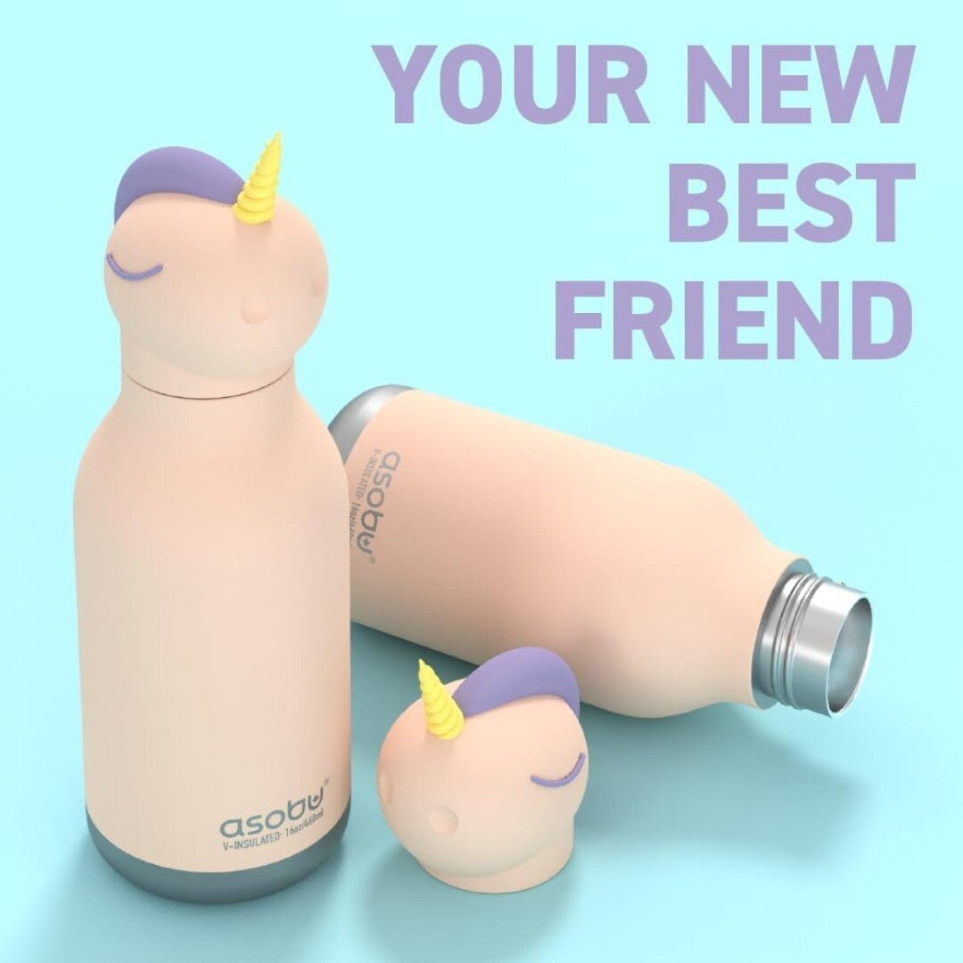 asobu rvs drinkfles bestie - eenhoorn - 460 ml | SBV44-UNICORN | 4