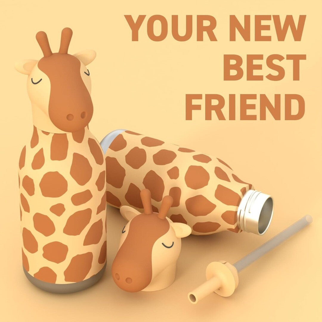 asobu rvs drinkfles bestie - giraf - 460 ml | SBV44-GIRAFFE-SPOTS | 2