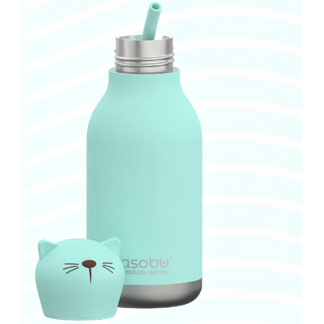 asobu rvs drinkfles bestie - kat - 460 ml | SBV44-CAT | 2
