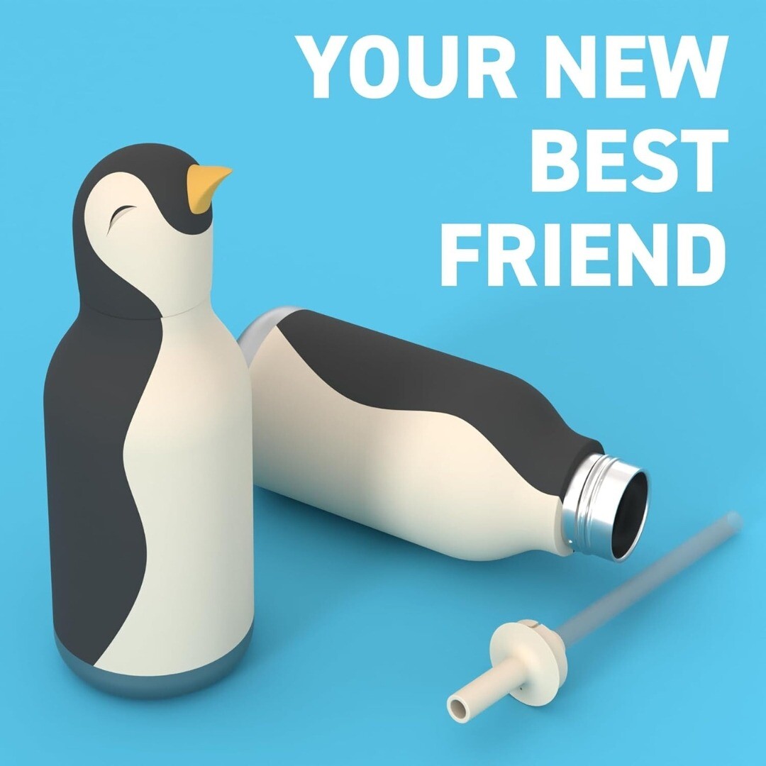 asobu rvs drinkfles bestie - pinguïn - 460 ml | SBV44-Penguin | 1