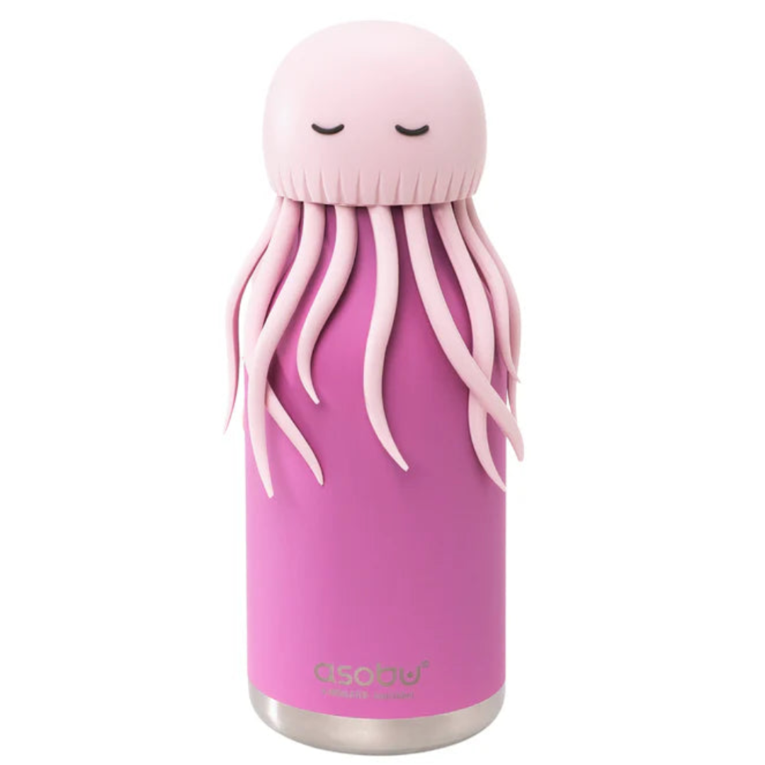 asobu rvs drinkfles bestie - roze kwal - 460 ml | SBV44-Jellyfish-Pink | 1