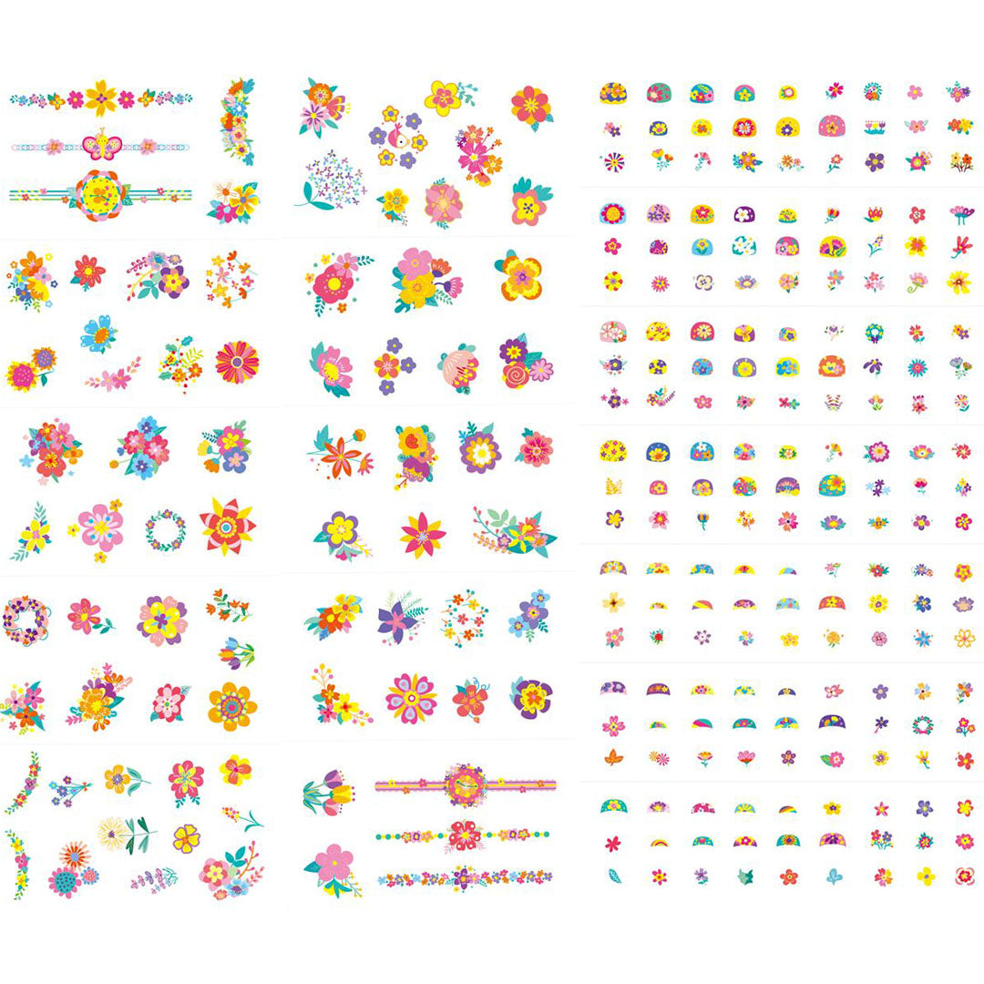 avenir nagelstickers en tattoos - bloemen - 260st | 7336207 | 2