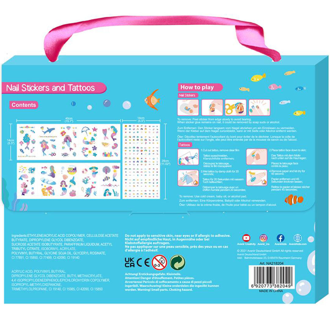 avenir nagelstickers en tattoos - zeemeermin - 260st | 7336204 | 3