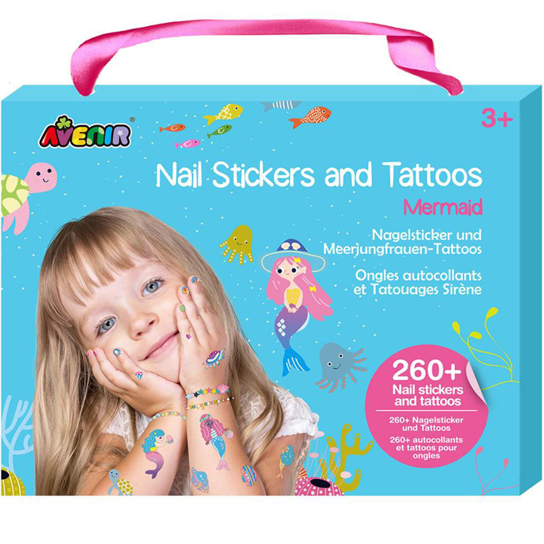 avenir nagelstickers en tattoos - zeemeermin - 260st | 7336204 | 1