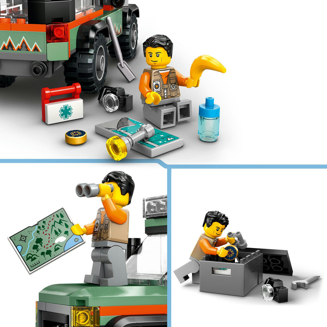 LEGO city 4x4 terreinwagen voor in de bergen