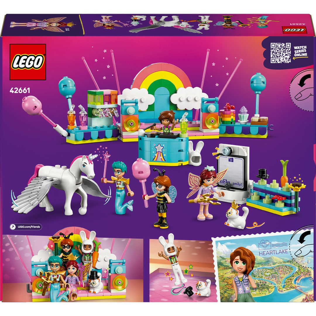 LEGO friends verkleedfeestje met eenhoorn en fee