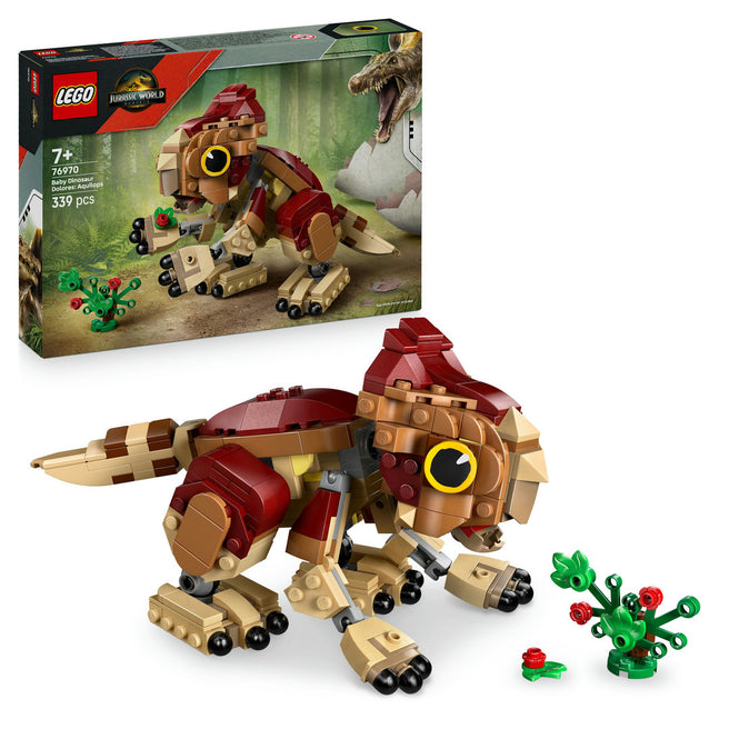 LEGO jurassic world babydinosaurus dolores aquilops set