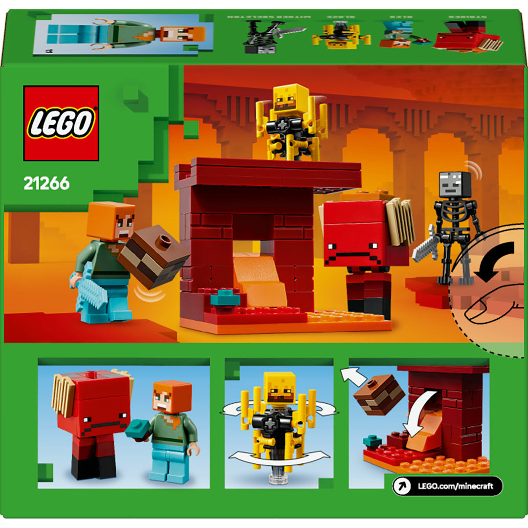 LEGO minecraft de lavastrijd in de nether