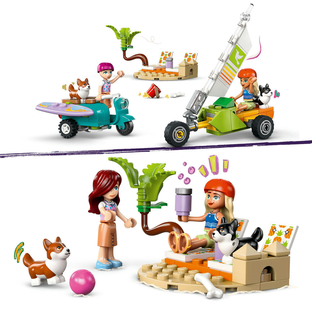 LEGO friends surf- en scooterplezier met de honden
