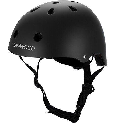 banwood klassieke kinderhelm - zwart  | BW-HELMET-BLACK-XS | 0