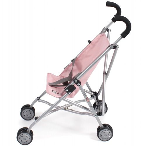 bayer chic poppenbuggy roma - lichtgrijs & roze | BC60115 | 1